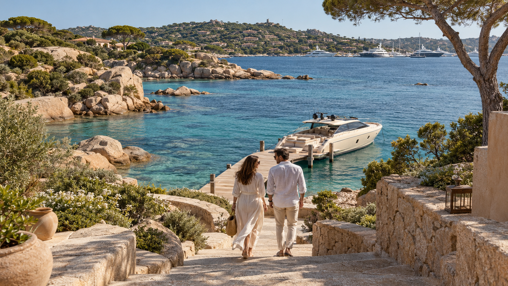 Sardinya’nın Costa Smeralda kıyılarında turkuaz deniz ve doğal koylar