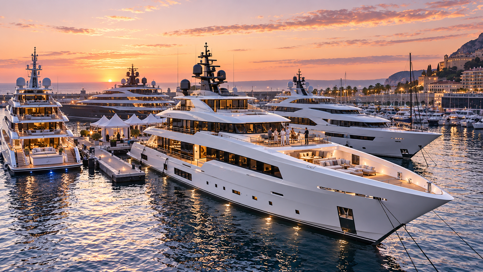 Monaco Yacht Show — Port Hercule, Monte Carlo, Monako